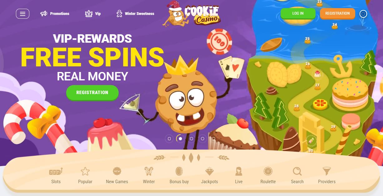 Cookie Casino Main page
