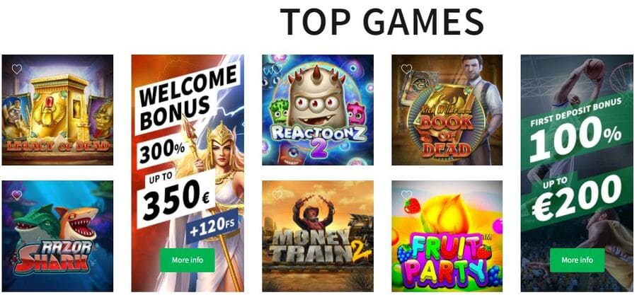 Dozen Spins Top Games