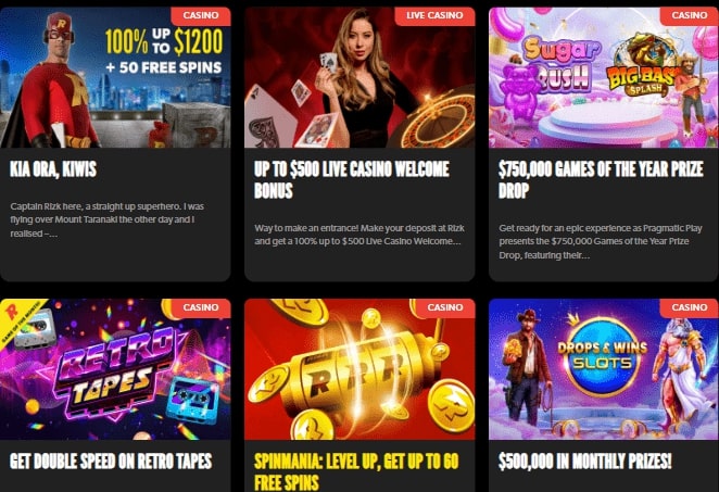 rizk casino bonuses