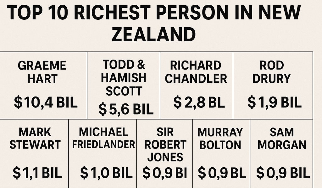 Top 10 Richest People in New Zealand